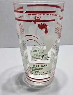 Vintage 1940/1950s Hazel Atlas Cocktail Recipe Shaker