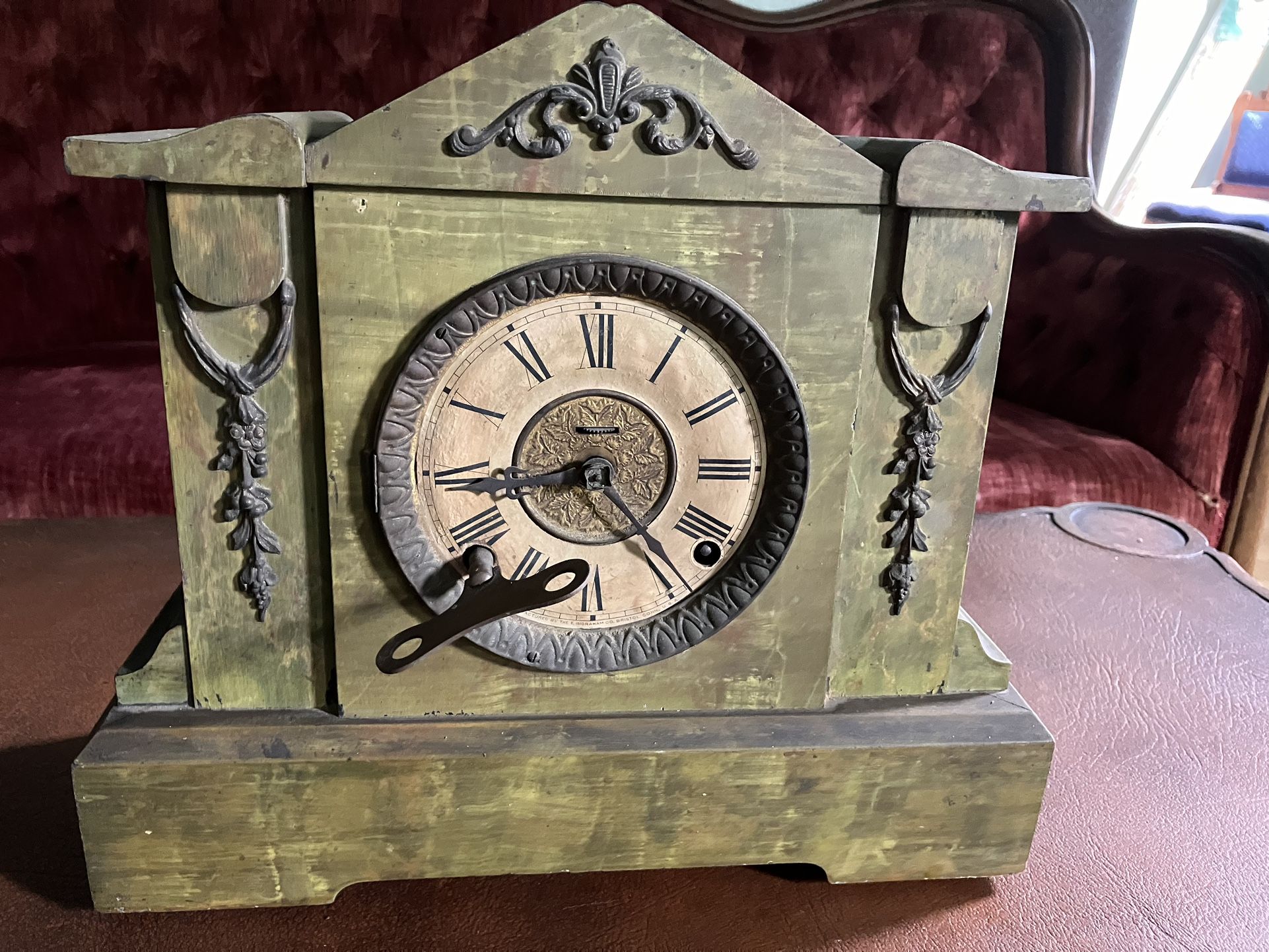 Antique Clock, Vintage 1910
