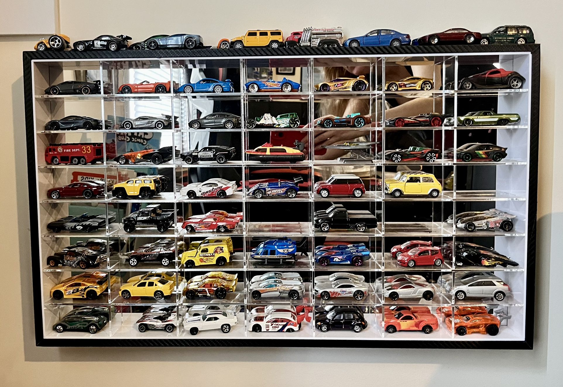 Toy Car Display Case For 56 Cars CARS INCLUDED!