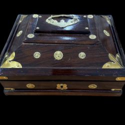 Wooden Jewelry Box Trinket Ornament Box Vintage Antique Style