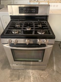 Gas stove LG good condition 5 burners 90 days warranty Estufa gas LG buenas Condiciones 5 Kemadores 90 dias de Garantia
