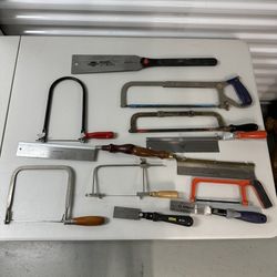 12 Piece Woodworking Hand Saw Lot - Excellent Condition 