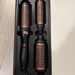 Thermal Brush,3 in 1 Thermal Brush, 3 Temp Up to 410°C Curling Curling Iron, 1.25/1.5/1.75" Detachable Thermal Round, Ceramic Tourmaline Heater,