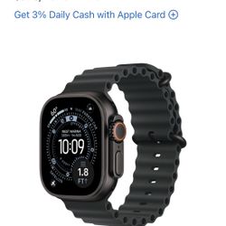 Genuine Apple Watch Ultra 2 Ocean Bands (49mm) Black