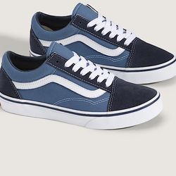 Vans -Old School Skate Shoe-Navy Blue & White
