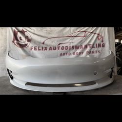 2017 2018 2019 2020 2021 2022 TESLA MODEL 3 FRONT BUMPER COVER OEM NO SENSORS USED