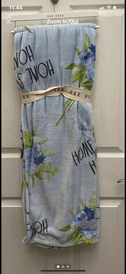 Rae Dunn Hydrangeas Home Sweet Home Throw Blanket