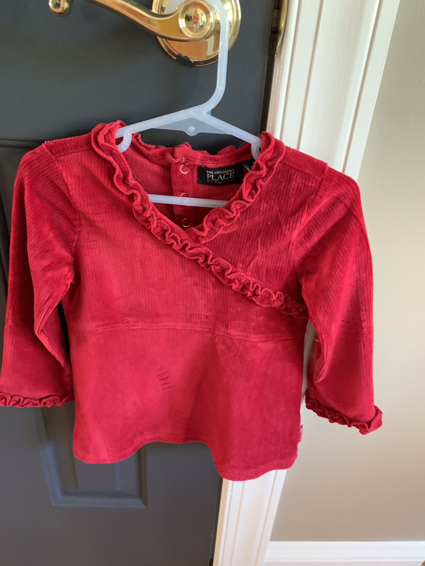 Girls size 3t red top and pant set