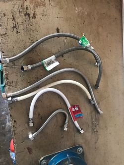 Multiple steel braided water lines