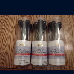 Set Of Three Package Of Acrylic Beverage Storers