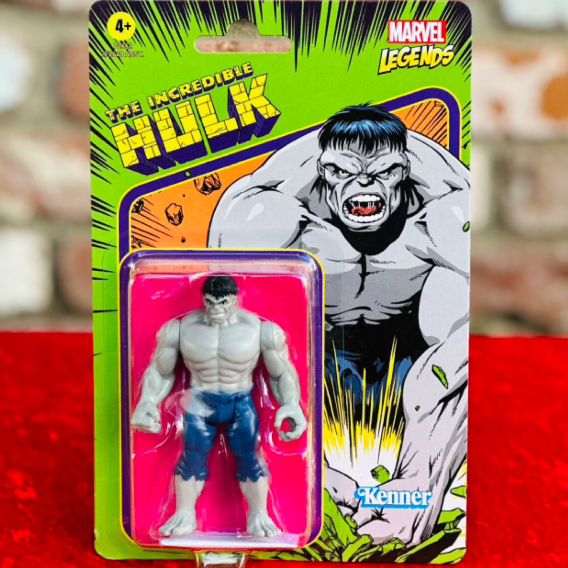 Hasbro Kenner Retro Marvel Legends THE INCREDIBLE HULK (Grey Version) 3.75 Inch Action Figure