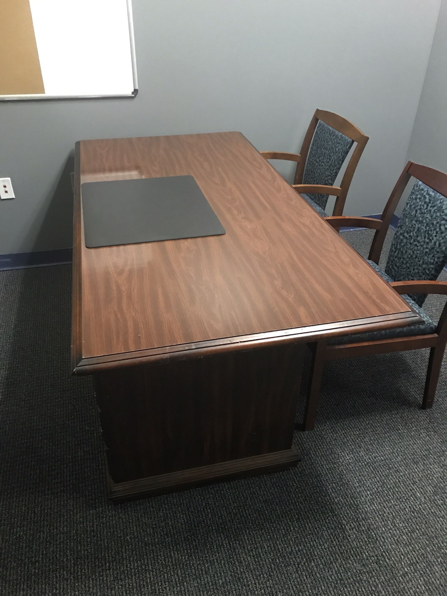 3 office desk and 2 lateral filing cabinets for sale