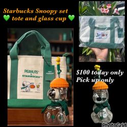 Starbucks Snoopy SET $100 firm today ONLY