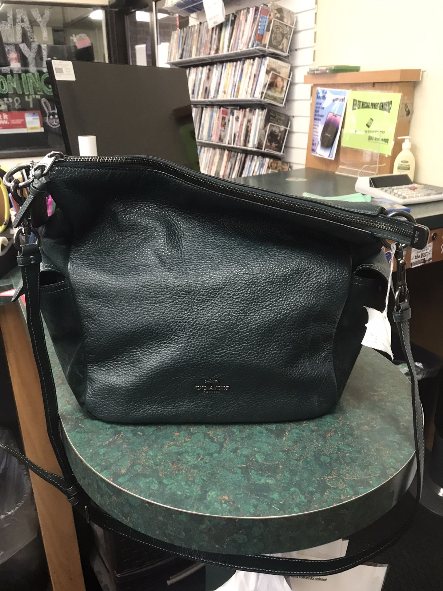 green coach purse