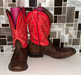 Nocona Boots Size 10B Women's Luisa Square Toe Cowgirl Western EUC