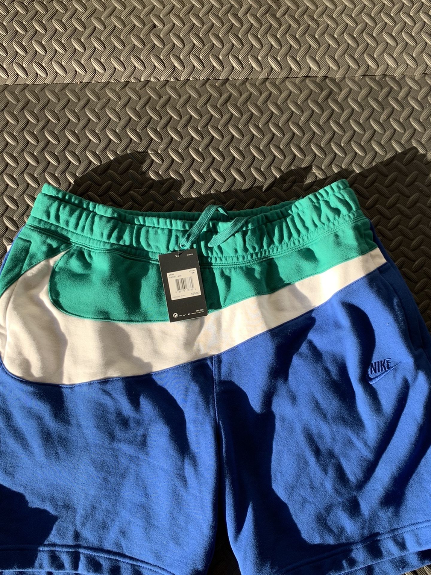 Nike Sportswear HBR Swoosh Fleece Shorts Blue White Mens Sz 2XL AR3161-439 NEW