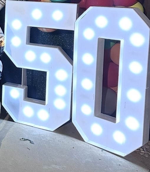 4 Foot Light Up marquee Number 50