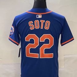 MLB New York Mets Soto Lindor Jersey new york Mets team standard fashion baseball clothes.