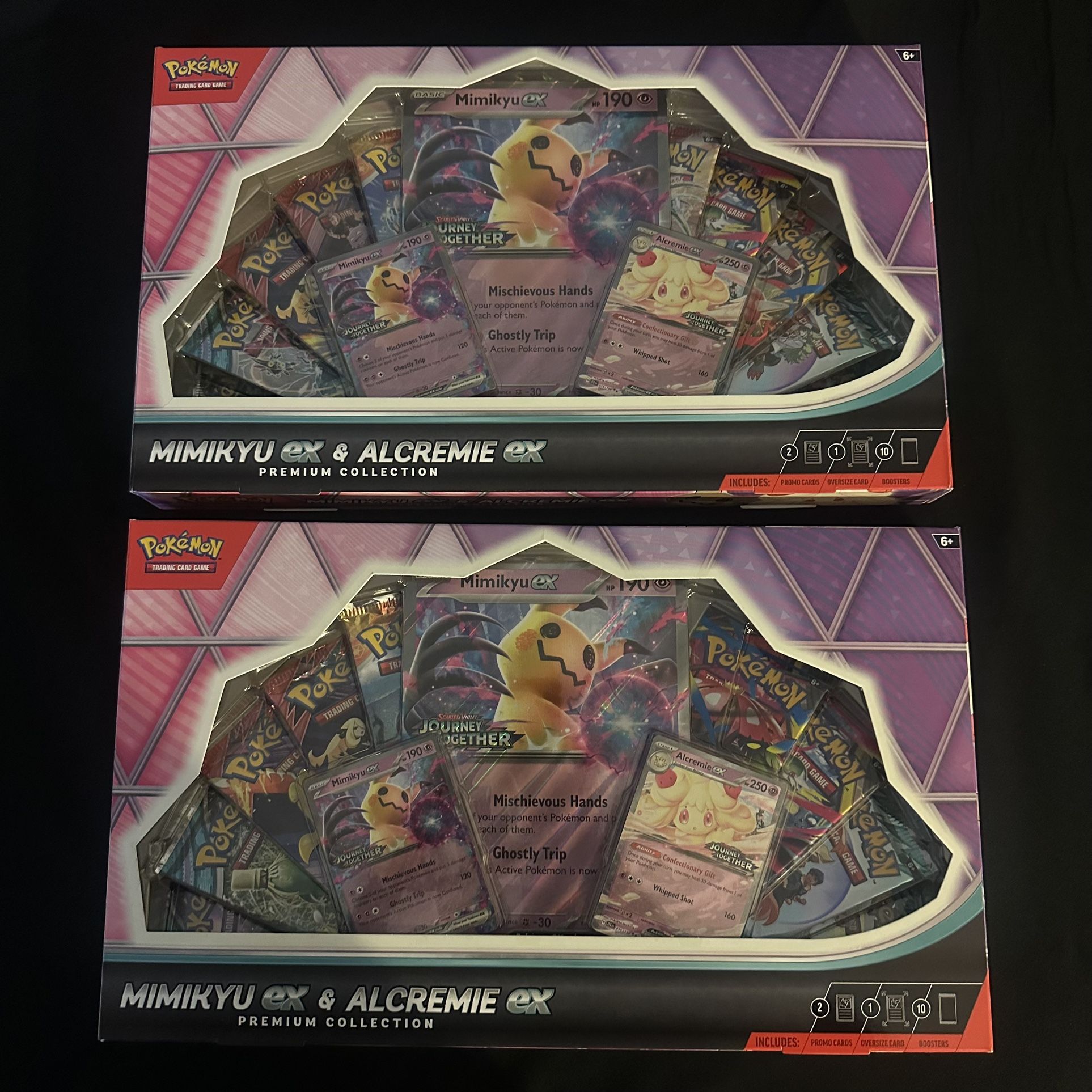 2x Pokemon TCG Mimikyu ex & Alcremie ex Premium Collection
