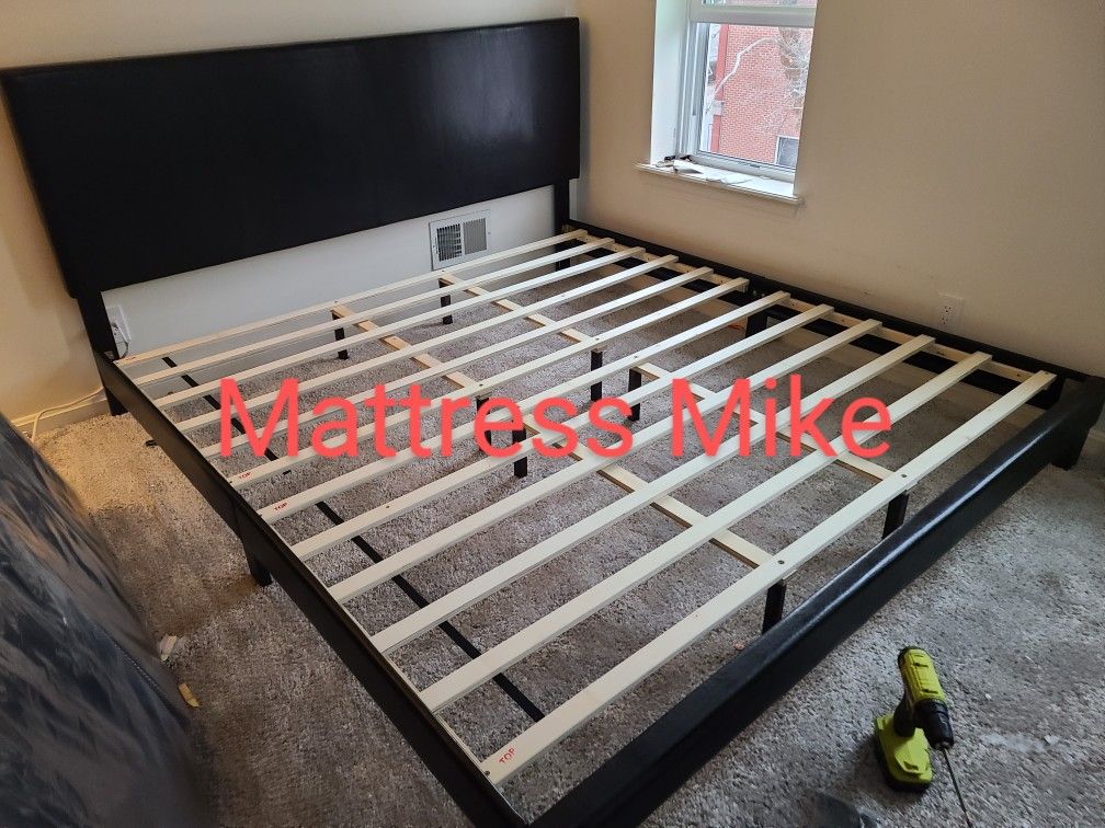 Brand New Box Black Color King Size Platform Bed Frame Special