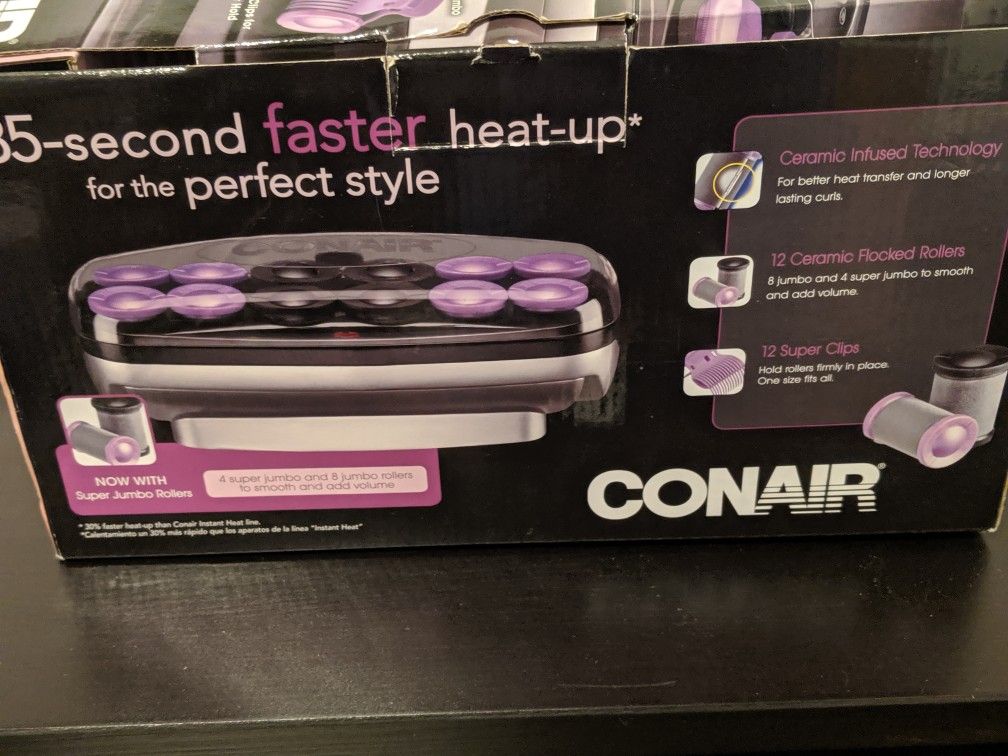 Conair jumbo heat rollers. Like new