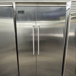 Viking Professional Built In Side By Side 48” Wide Refrigerator 