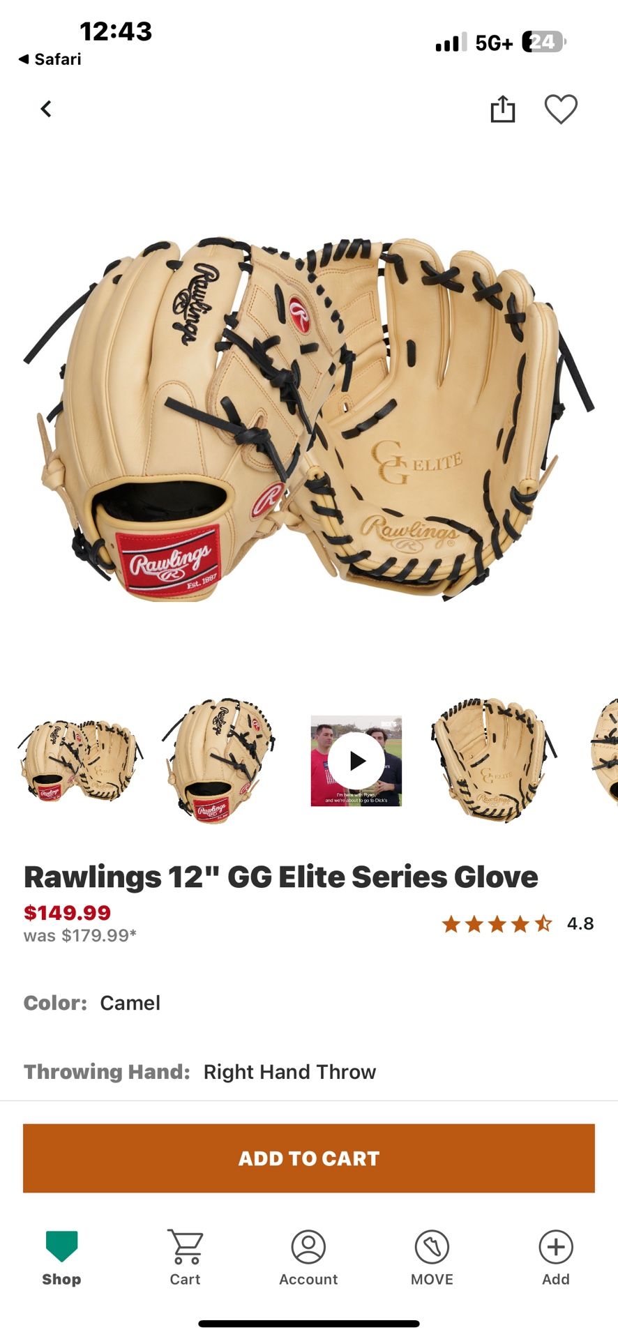 Rawling Baseball Glove