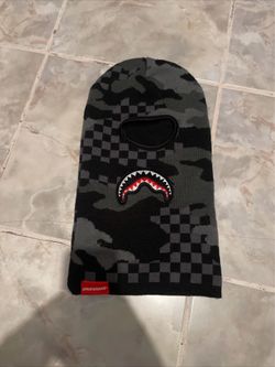 Sprayground Ski Mask Balaclava Camo Monogram Checkered Hooligan Black Grey