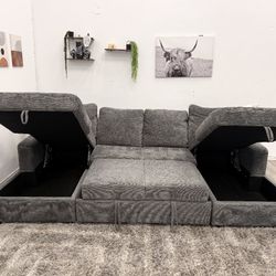 Gray Sectional Couch - Free Delivery 