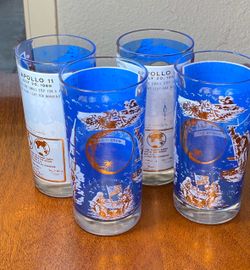 Set Of 4 Vintage NASA Moon Landing Cups
