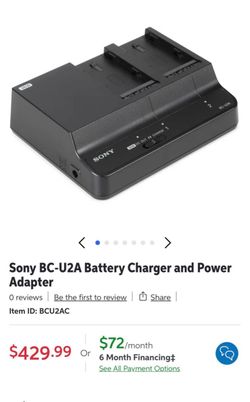 Dual Sony BC-U2A Battery Charger and Power Adapter