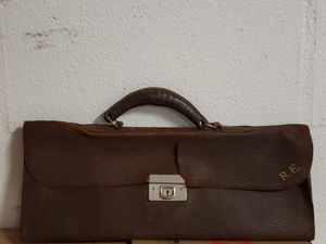 Photo Very old and small hand briefcase for carrying deeds and property records. $25.