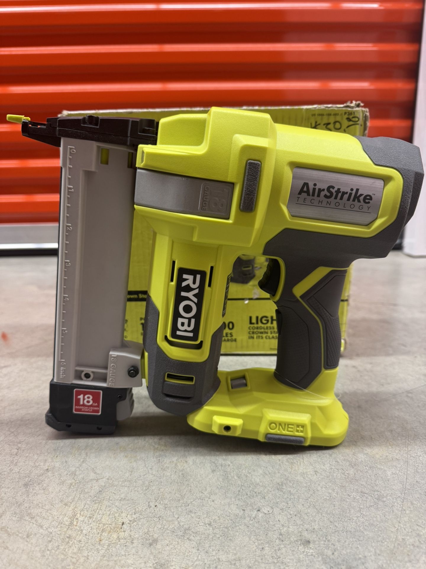 RYOBI ONE+ 18V 18-Gauge Cordless AirStrike Narrow Crown Stapler (Tool Only)