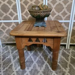Vintage Rustic Southwest Ponderosa Pine Chunky side table
