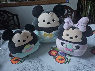 Mickey And Minnie Mouse Squishmallows Lot Of 3