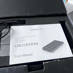 CASMINTON Dual Monitor KVM Switch 
