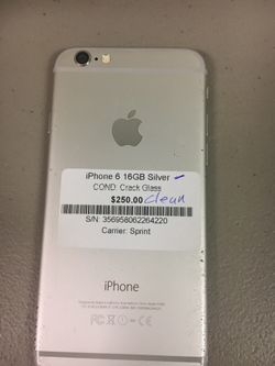iPhone 6 16GB Silver Sprint