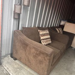 Brown Comfy Couch And Chair Set