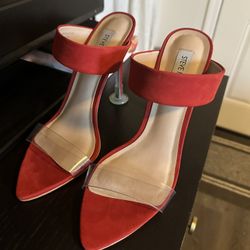 Free Heel Caps! Steve Madden Red Heels Women’s 8-8.5