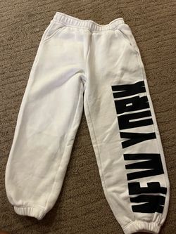 White New York Graphic Sweatpants