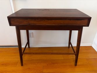 World market dark wood mid modern century desk