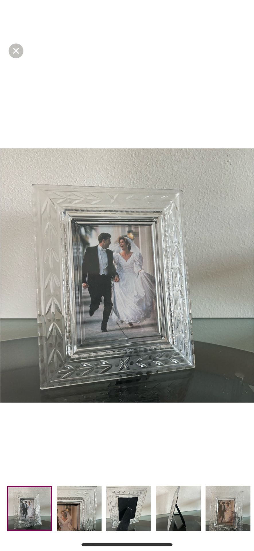 Crystal bridal frame size 5 x 7