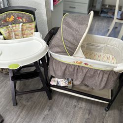 Matching Bassinet And High Chair