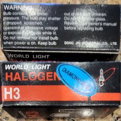NEW! 2 Halogen Car Headlight Bulbs (H3) - Diamond Blue