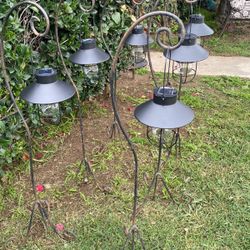 Set of 6 Solar Garden Lights With Strong Metal Holder
