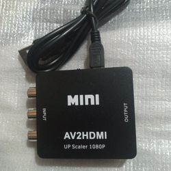 MINI AV2HDMI ADAPTER HDMI TO RCA CONVERTER 1080P TO AV 3RCA  VIDEO AUDIO FOR TV/VHS/PC/LAPTOP/GAME CONSOLES /HDTV/DVD 