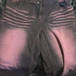 pink And Gray Jeans 3XL