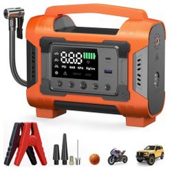 Jump Starter with Air Compressor, Car Battery Jump Starter 150PSI Tire Inflator, Battery Jumper Starter Portable Jump Box, 12V Portable Car Jump Start