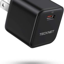 USB C Charger TECKNET Mini PD 20W Fast Charger Adapter Power Delivery 3.0 Wall Charger Compatible for iPhone 12/12 Mini/12 Pro/12 Pro Max/11, Galaxy, 
