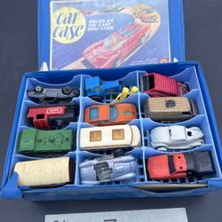 Vintage Hot Wheels Matchbox Diecast Car Lot w/ Case 24 Cars Lesney Corgi